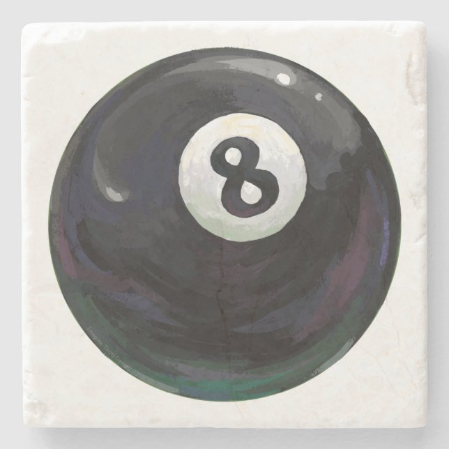 8 Ball Stone Coaster (Front)