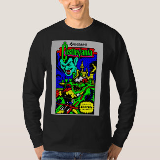 8 bit ceefax style Castlevania Nes game design T-Shirt