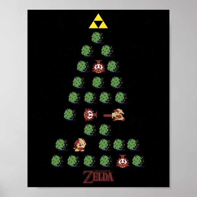 8-bit Christmas Tree  Poster (Front)