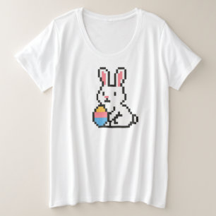 8 bit cute Easter bunny/rabbit Plus Size T-Shirt