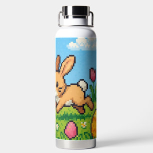 8 bit cute Easter bunny/rabbit Water Bottle