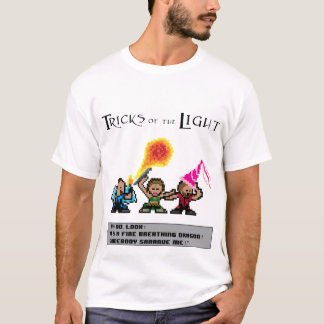 8 Bit Dragon and Shield Fire Blast T-Shirt
