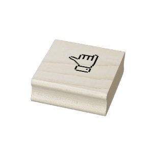 8 bit dude rubber stamp