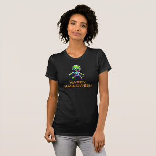 8-bit funny zombie Halloween T-Shirt