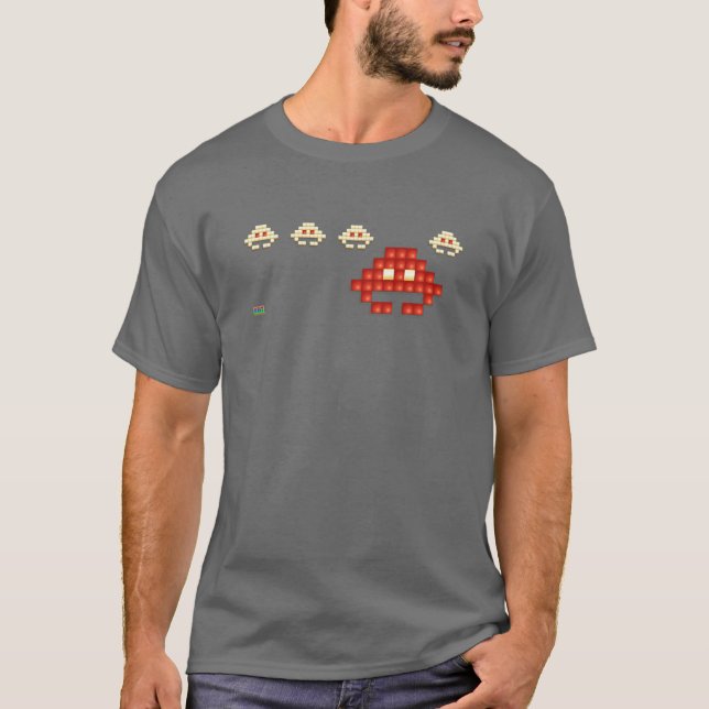 8 bit  gamer design invader T T-Shirt (Front)