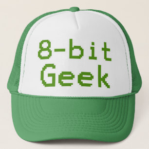 8-bit Geek Humourous Nerd Trucker Hat