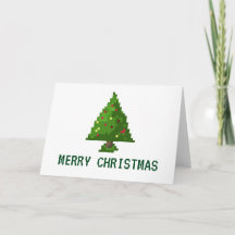 8-bit Geek Pixel Christmas Holiday Tree