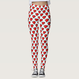 8-Bit Heart Leggings