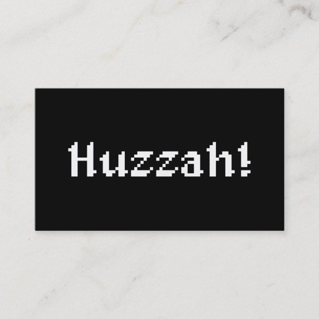 8 Bit Huzzah! Business Card (Front)