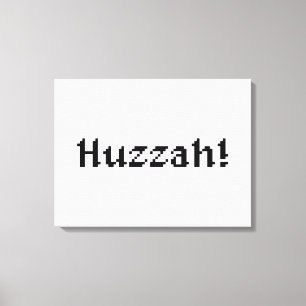 8 Bit Huzzah! Canvas Print