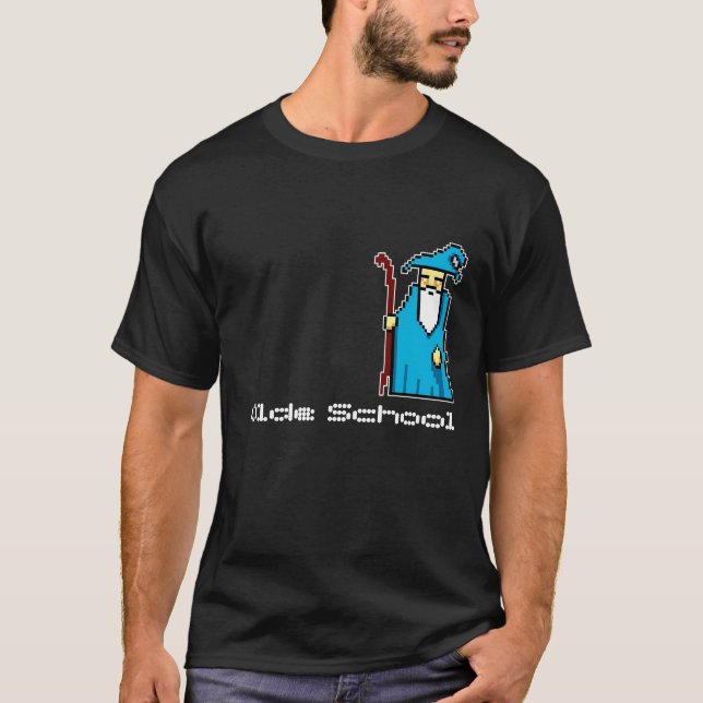 8 Bit Olde School Wizard Tee (Front)