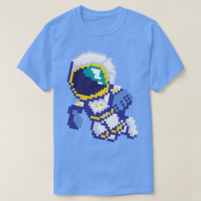8 Bit Pixel Astronaut Space Galaxy Science Retro 8 T-Shirt (Design Front)