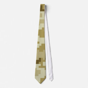 8 Bit Pixel Digital Desert Camouflage / Camo Tie