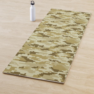 8 Bit Pixel Digital Desert Camouflage / Camo Yoga Mat
