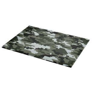 8 Bit Pixel Digital Urban Camouflage / Camo Cutting Board