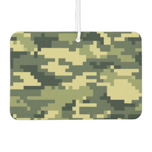 8 Bit Pixel Digital Woodland Camouflage / Camo Car Air Freshener