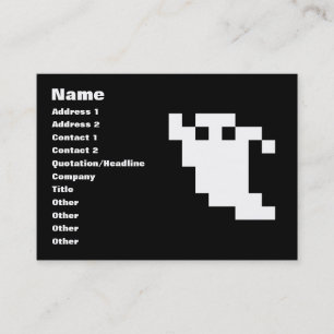 8 Bit Pixel Ghost Business Card