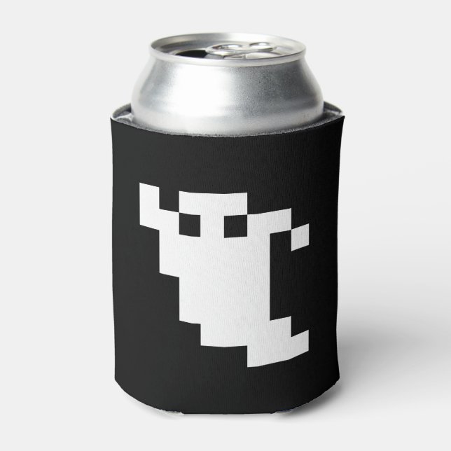 8 Bit Pixel Ghost Can Cooler (Can Front)