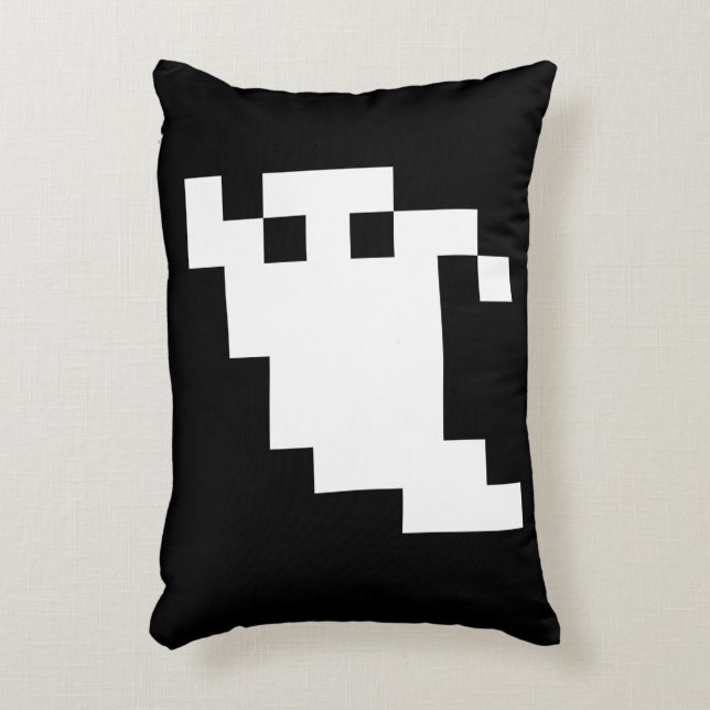 8 Bit Pixel Ghost Decorative Cushion (Front(Vertical))
