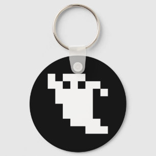 8 Bit Pixel Ghost Key Ring