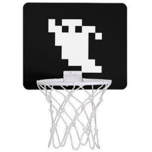 8 Bit Pixel Ghost Mini Basketball Hoop