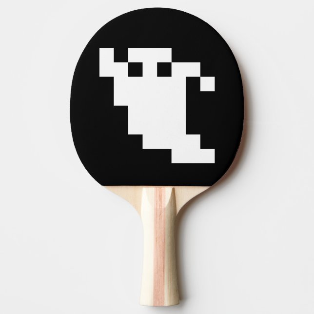 8 Bit Pixel Ghost Ping Pong Paddle (Front)