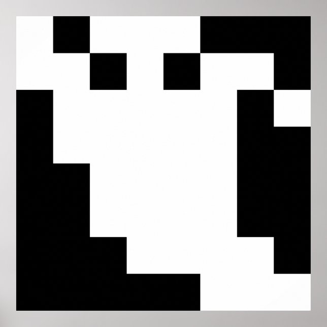 8 Bit Pixel Ghost Poster (Front)