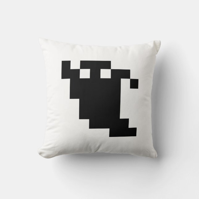 8 Bit Pixel Ghost Shadow Cushion (Front)