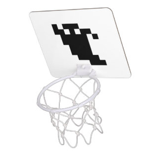 8 Bit Pixel Ghost Shadow Mini Basketball Hoop
