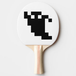 8 Bit Pixel Ghost Shadow Ping Pong Paddle