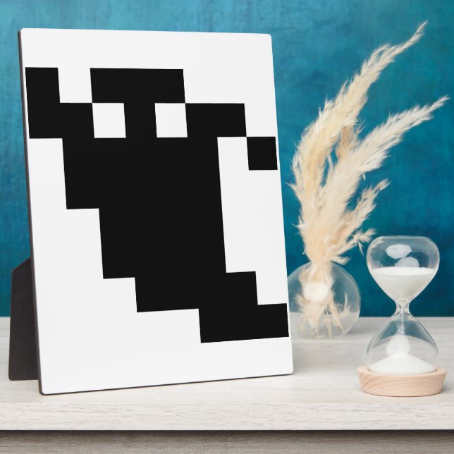 8 Bit Pixel Ghost Shadow Plaque (Side)