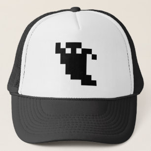 8 Bit Pixel Ghost Shadow Trucker Hat