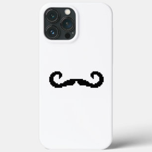 8 Bit Pixel Handlebar Moustache iPhone 13 Pro Max Case