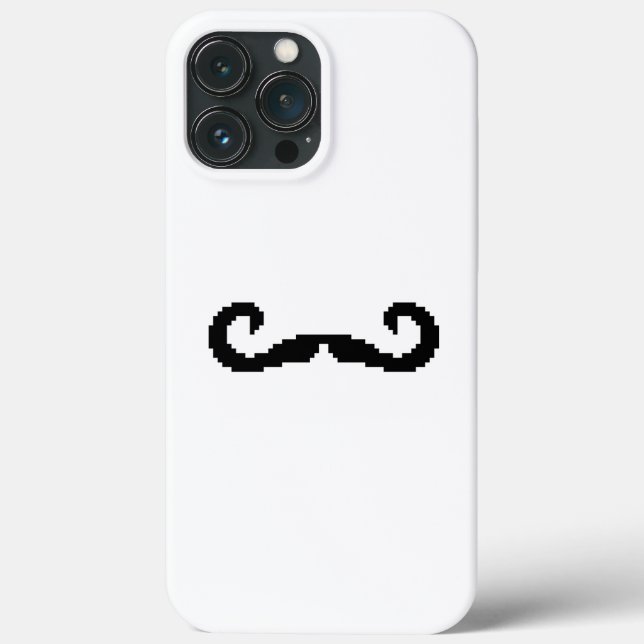 8 Bit Pixel Handlebar Moustache Case-Mate iPhone Case (Back)