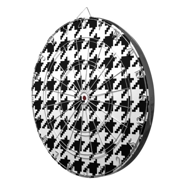 8 Bit Pixel Houndstooth Check Pattern Dartboard (Front Right)