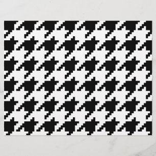 8 Bit Pixel Houndstooth Check Pattern Flyer