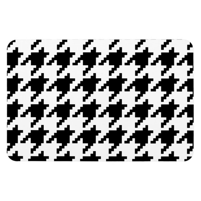 8 Bit Pixel Houndstooth Check Pattern Magnet (Horizontal)