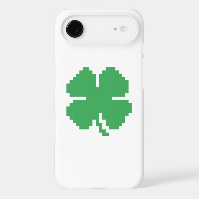 8 Bit Pixel Lucky Four Leaf Clover (Back)