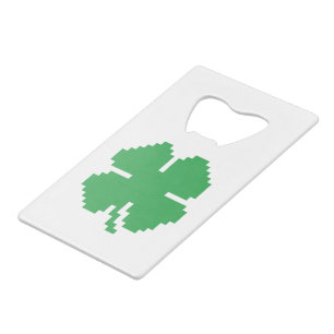 8 Bit Pixel Lucky Four Leaf Clover
