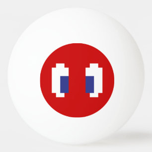 8 Bit Pixel Manga Eyes Ping Pong Ball