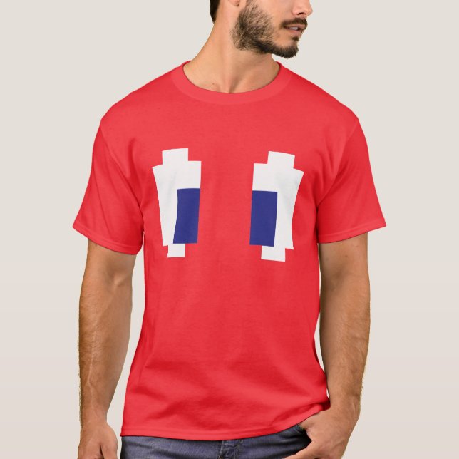 8 Bit Pixel Manga Eyes T-Shirt (Front)