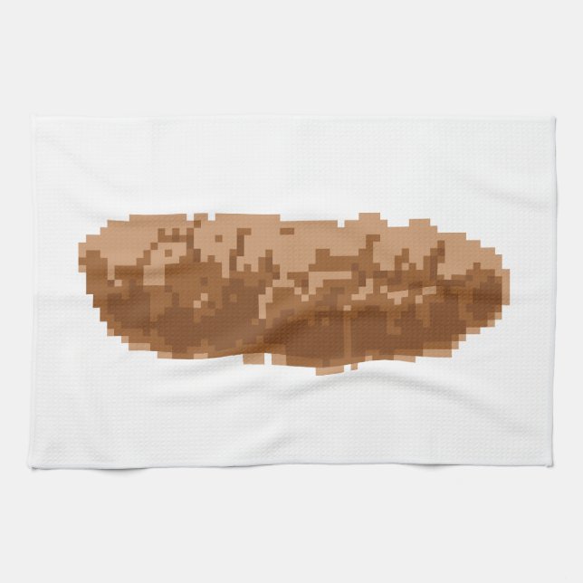 8 Bit Pixel Poop Tea Towel (Horizontal)