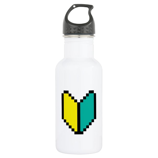 8 Bit Pixel Wakaba / Shoshinsha Mark 532 Ml Water Bottle (Front)