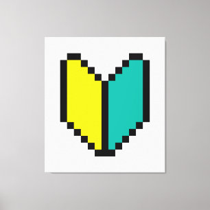 8 Bit Pixel Wakaba / Shoshinsha Mark Canvas Print