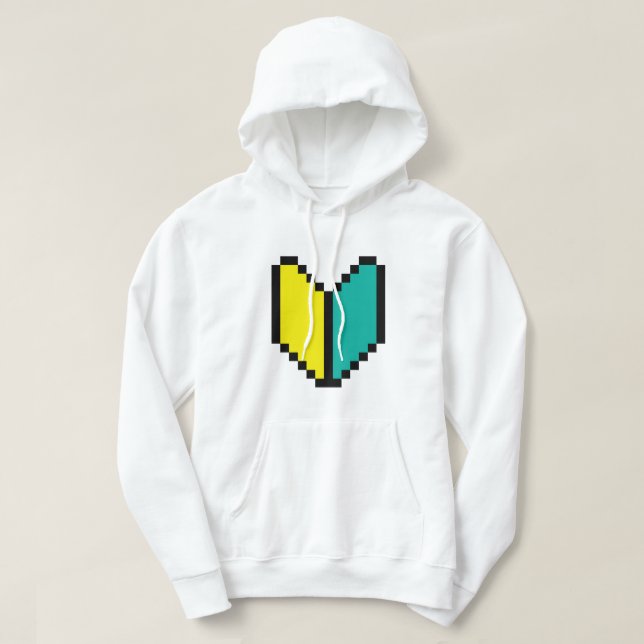 8 Bit Pixel Wakaba / Shoshinsha Mark Hoodie (Design Front)