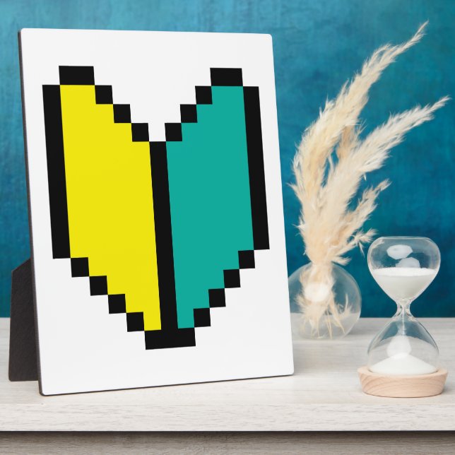 8 Bit Pixel Wakaba / Shoshinsha Mark Plaque (Side)