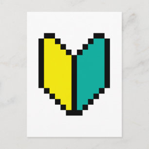 8 Bit Pixel Wakaba / Shoshinsha Mark Postcard