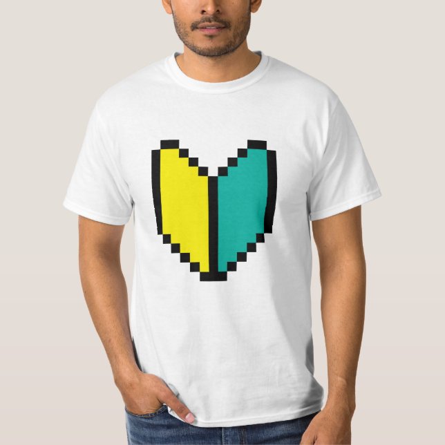 8 Bit Pixel Wakaba / Shoshinsha Mark T-Shirt (Front)