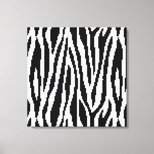 8 Bit Pixel Zebra Print Design Pattern