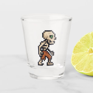 8-bit Retro Skeleton Shot Glass